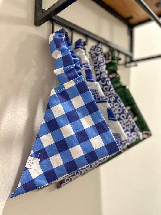 blue and white