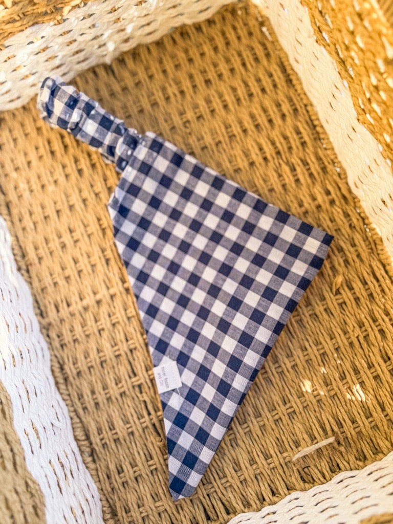 navy gingham