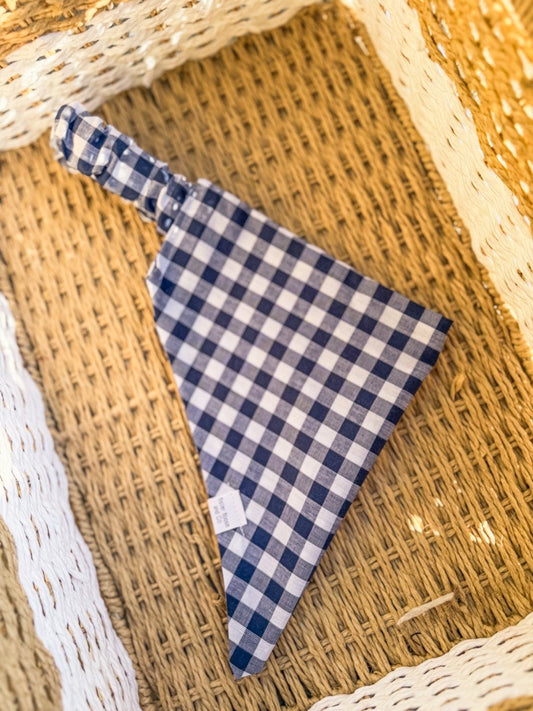 navy gingham